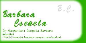 barbara csepela business card